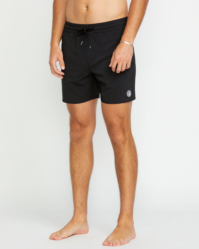 Boardshort Lido Solid Trunk 16" - BLACK