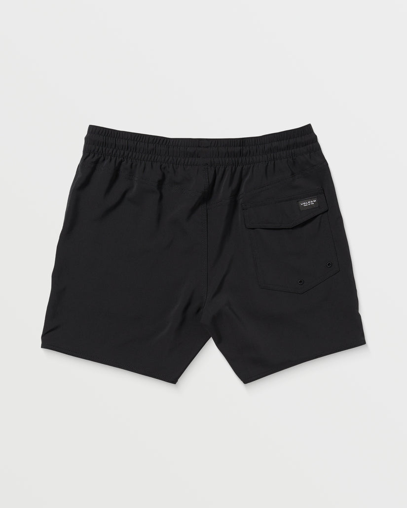 Boardshort Lido Solid Trunk 16" - BLACK