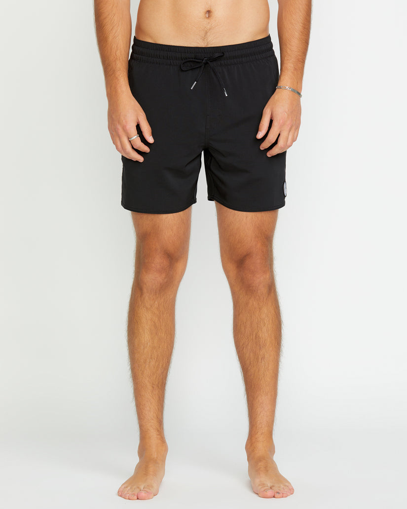 Boardshort Lido Solid Trunk 16" - BLACK