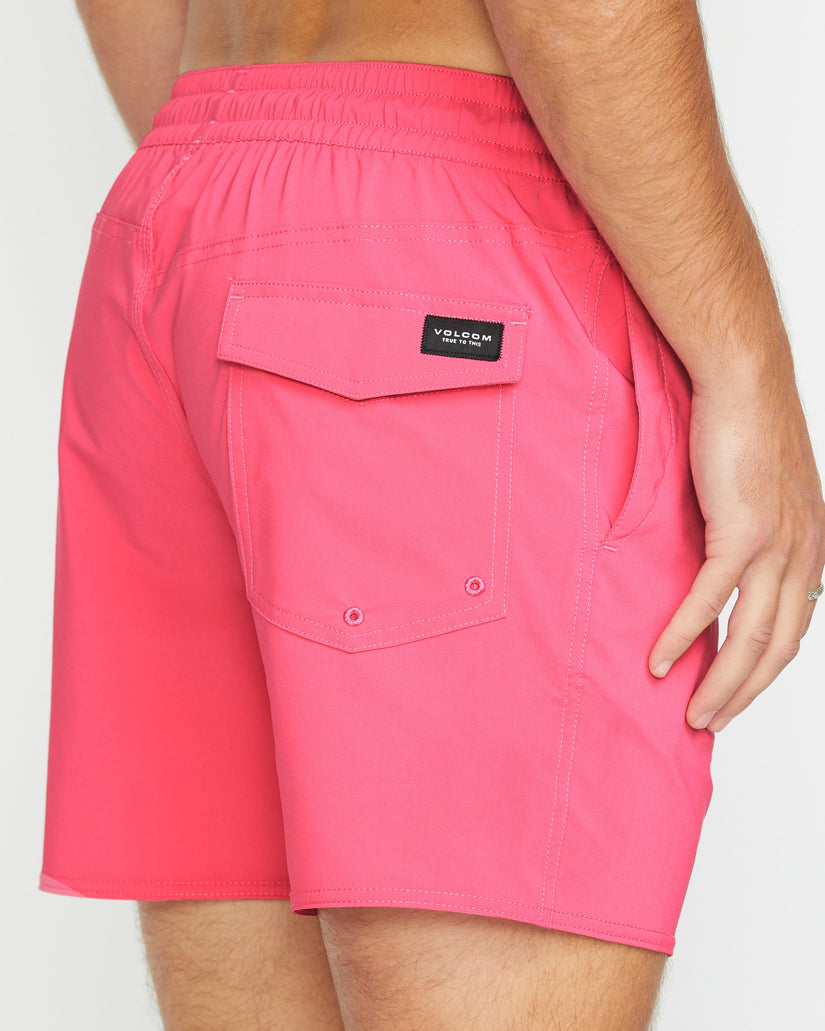 Boardshort Lido Solid Trunk 16" - NEON PINK