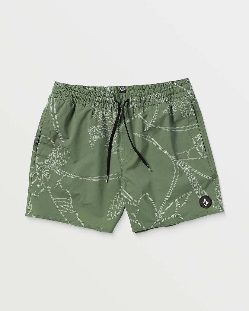 Boardshort Lido Print Trunk 16" - LIGHT OLIVE