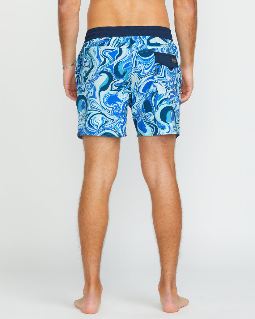 Boardshort Lido Print Trunk 16" - NAVY