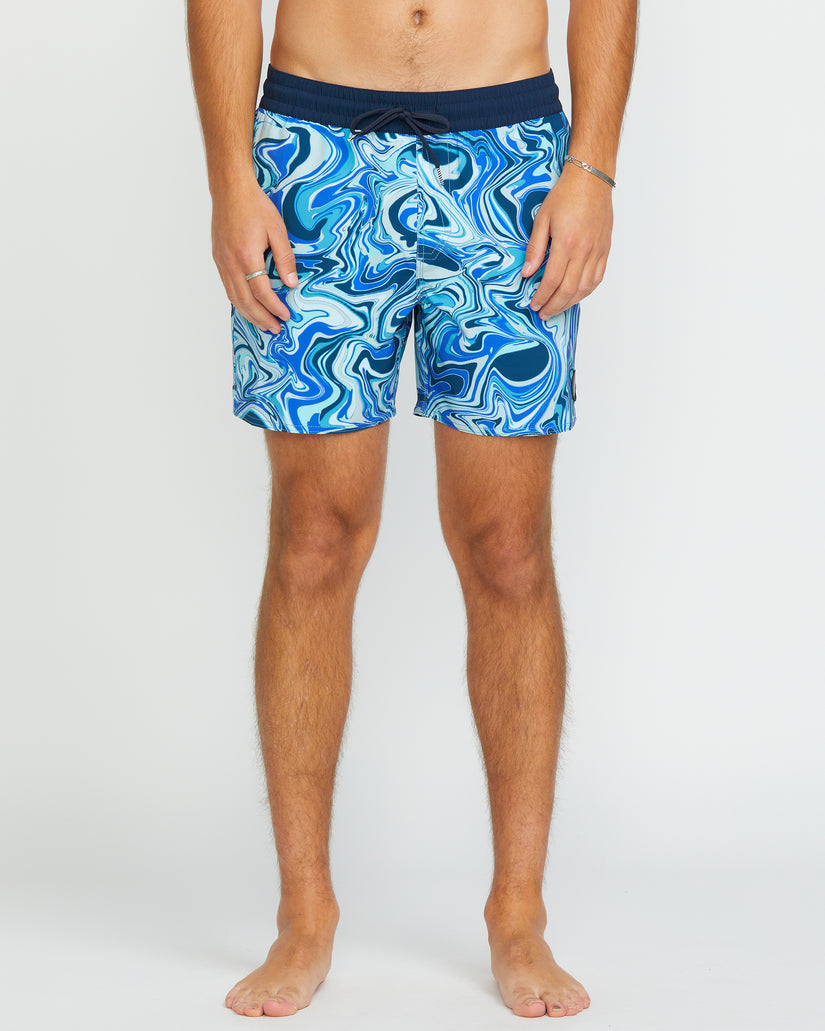 Boardshort Lido Print Trunk 16" - NAVY