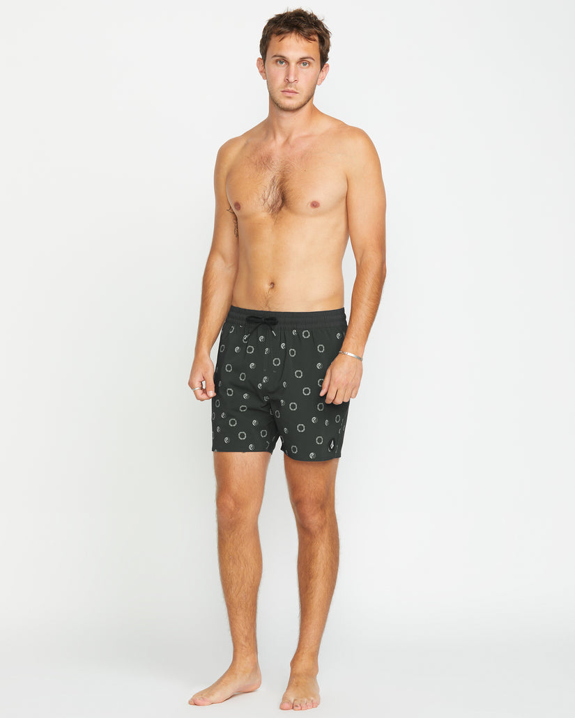 Boardshort Lido Print Trunk 16" - STEALTH