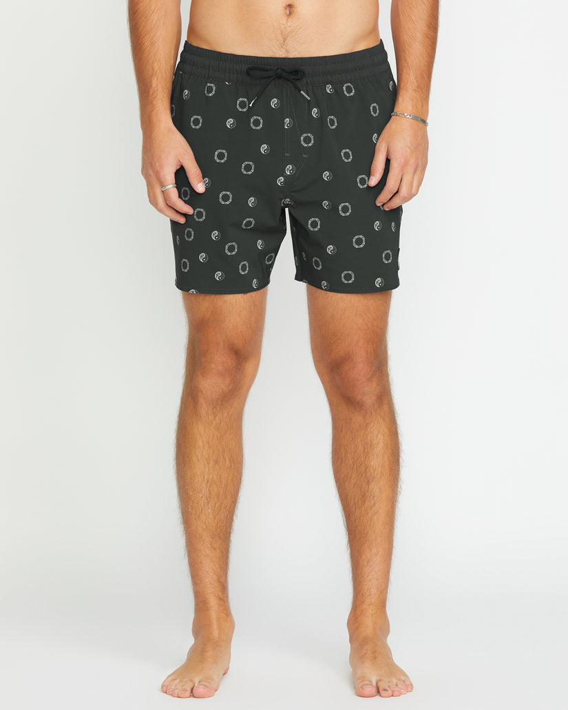 Boardshort Lido Print Trunk 16" - STEALTH
