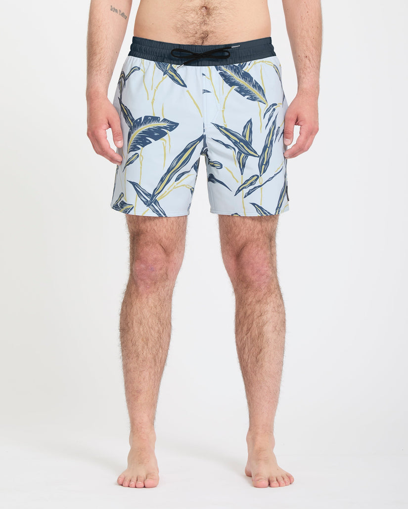 Boardshort Lido Print Trunk 16" - Light Blue Acid