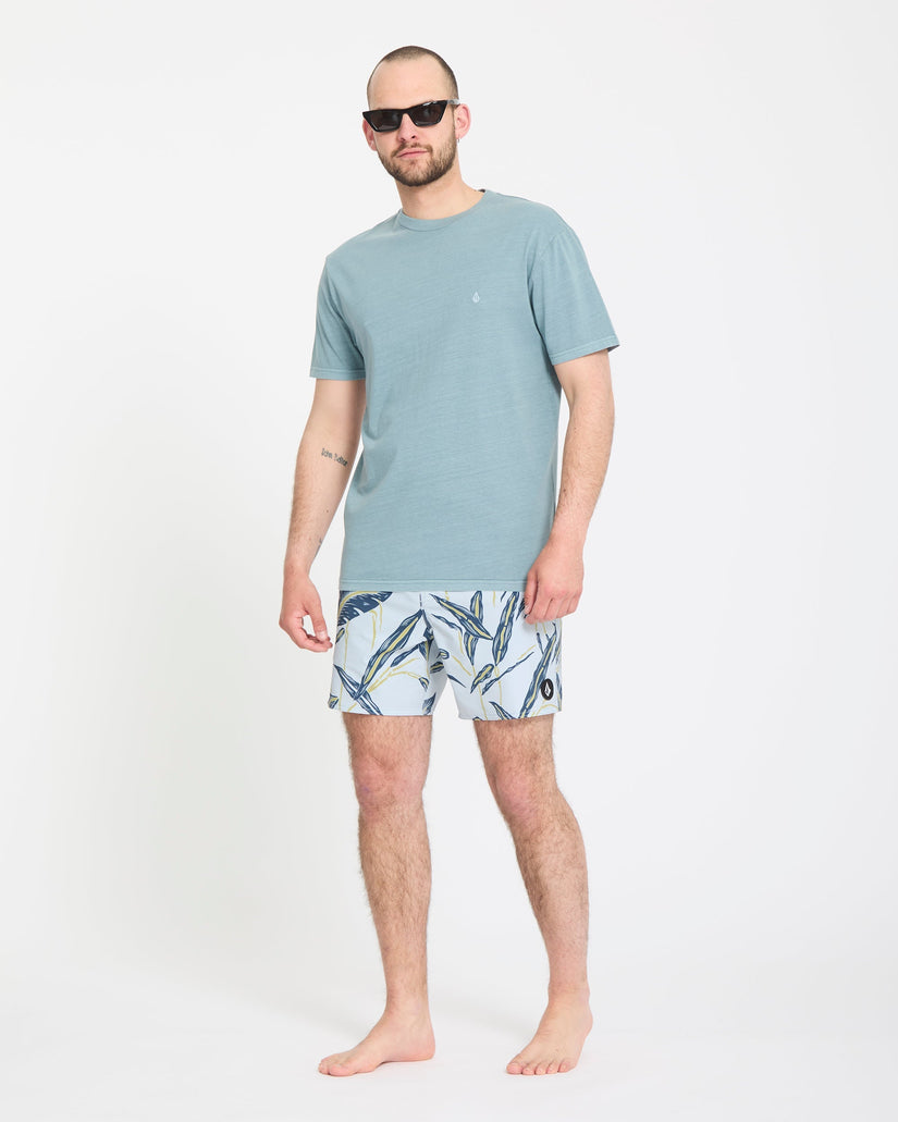 Boardshort Lido Print Trunk 16" - Light Blue Acid