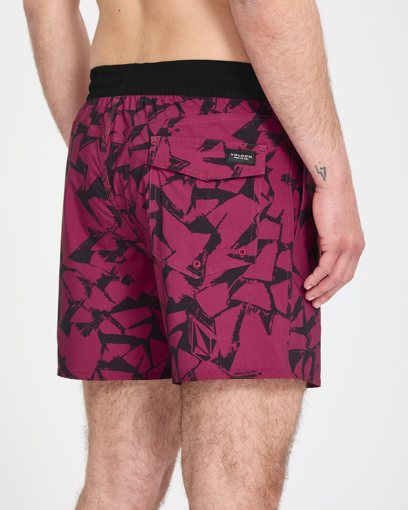 Boardshort Lido Print Trunk 16" - Sangria