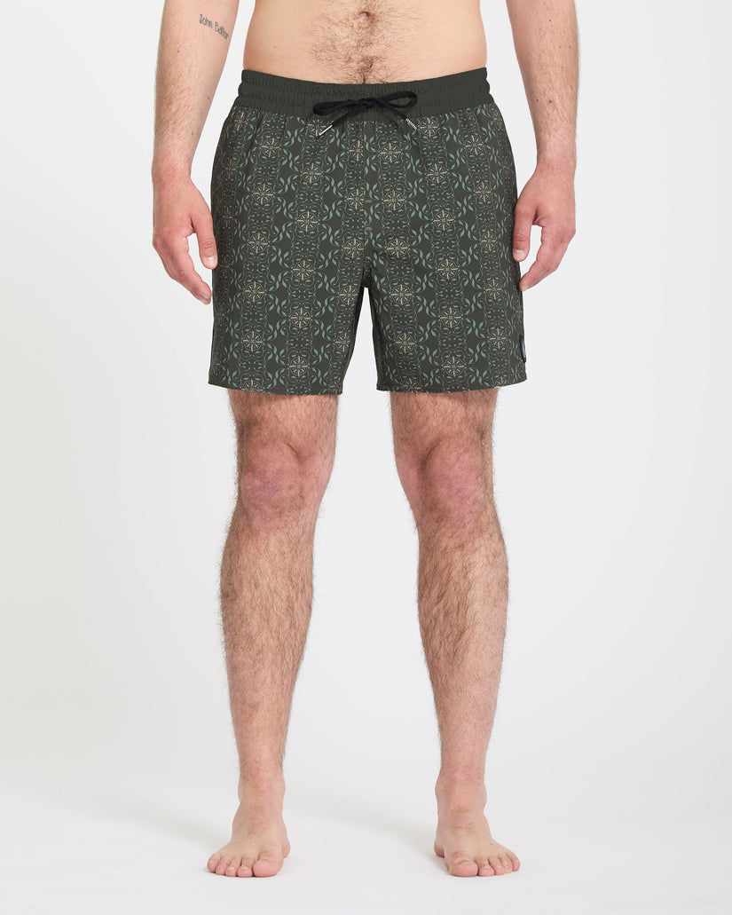 Boardshort Lido Print 16" - Squadron Green