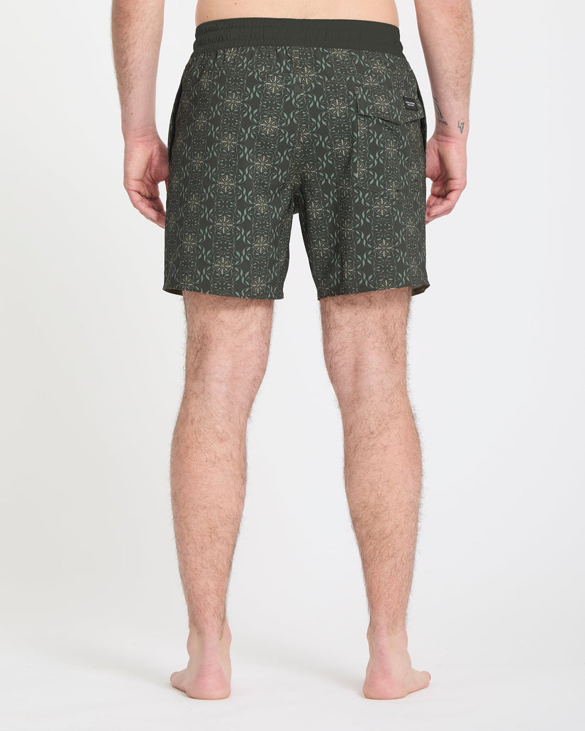 Boardshort Lido Print 16" - Squadron Green