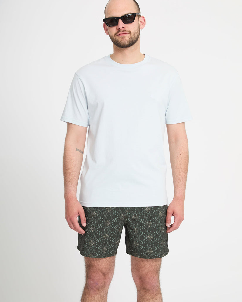 Boardshort Lido Print 16" - Squadron Green