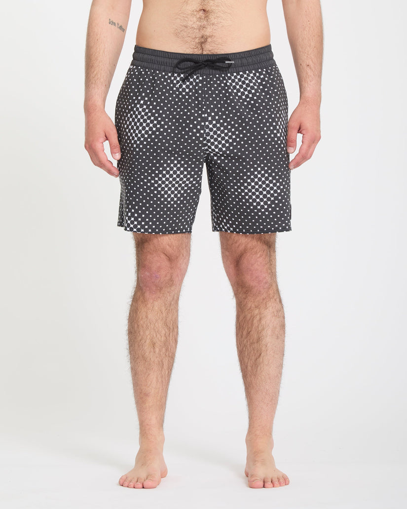 Boardshort Psyche Cotton 17" - Matte Black