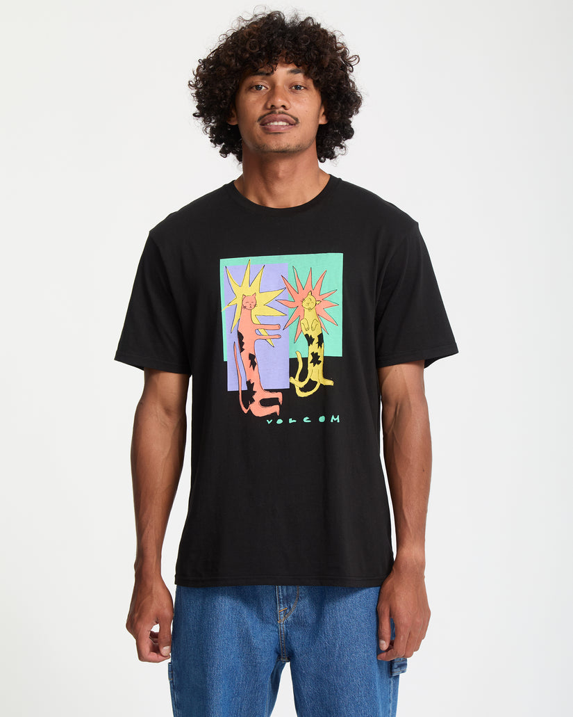 T-Shirt Longo Cats - Black