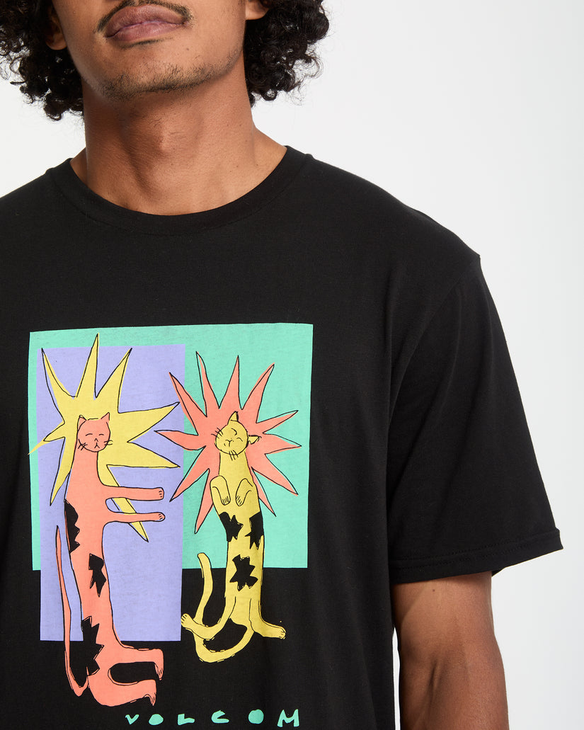 T-Shirt Longo Cats - Black