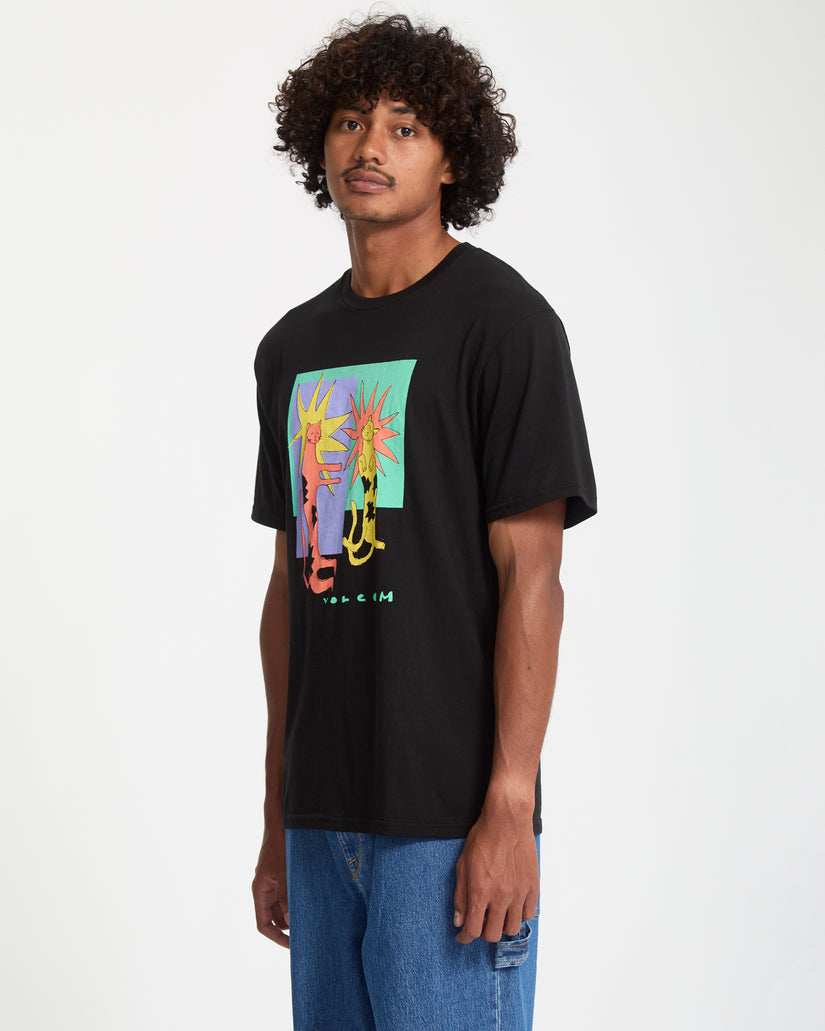 T-Shirt Longo Cats - Black