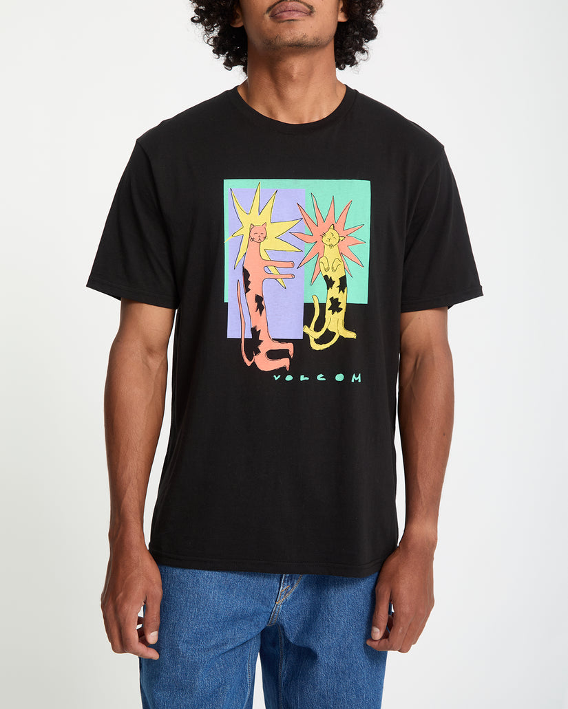 T-Shirt Longo Cats - Black