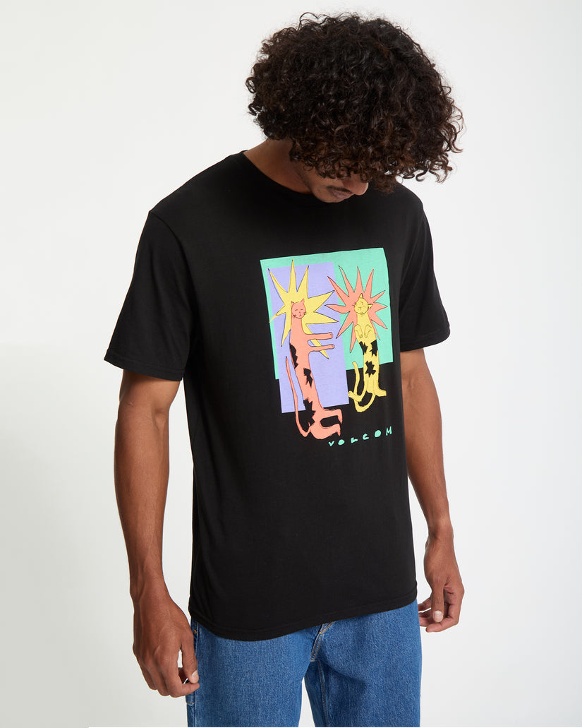 T-Shirt Longo Cats - Black