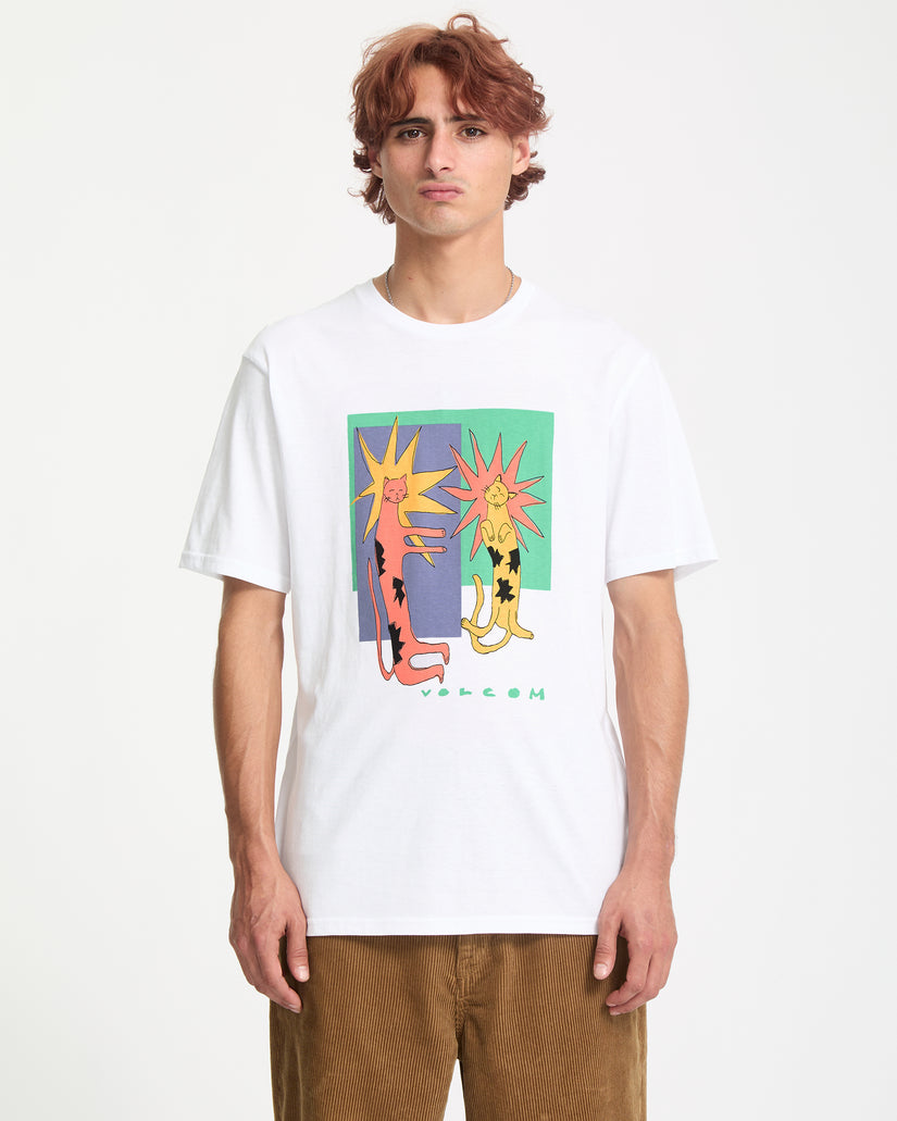 T-Shirt Longo Cats - White