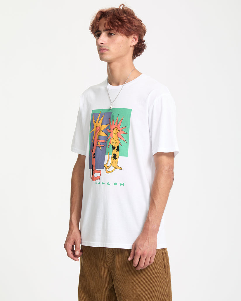 T-Shirt Longo Cats - White