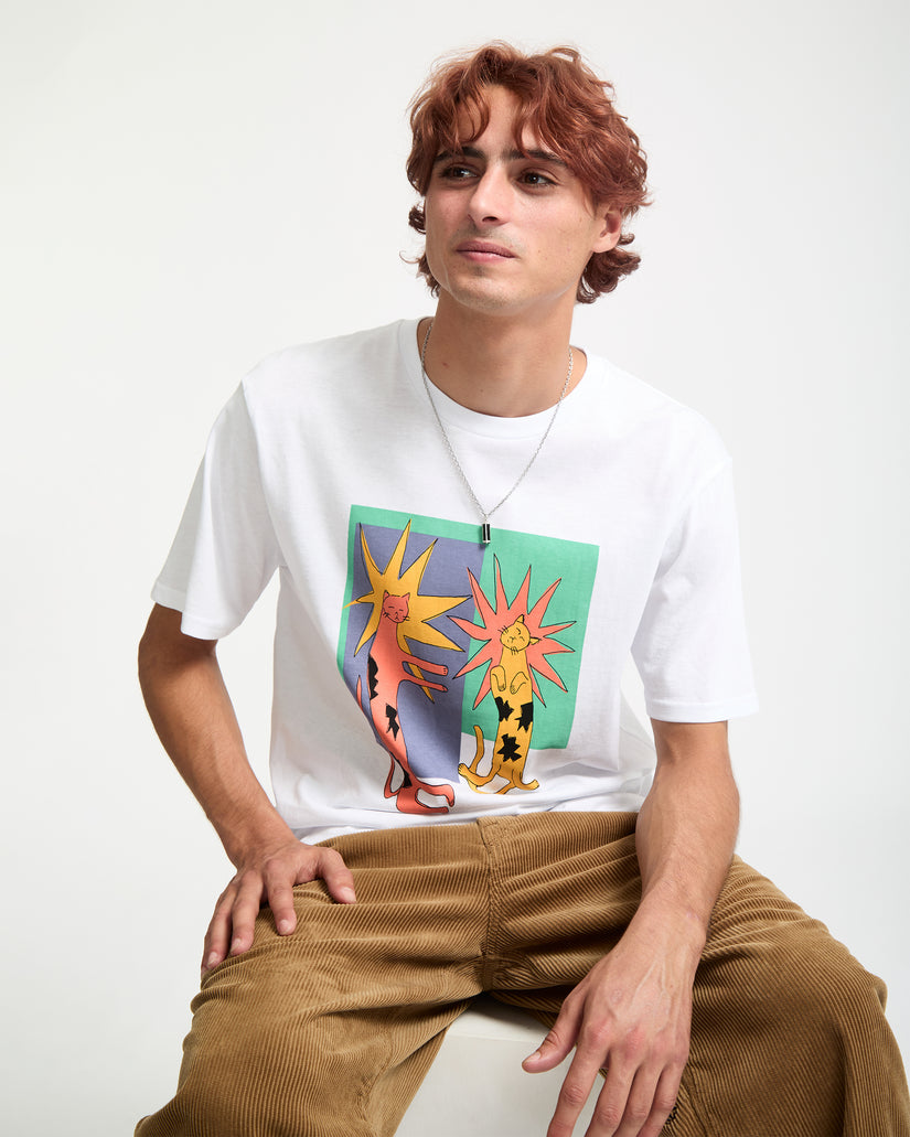 T-Shirt Longo Cats - White