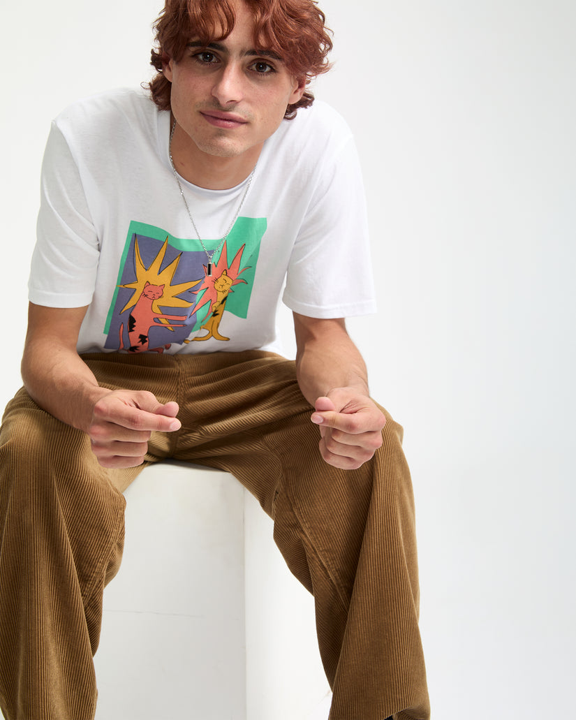 T-Shirt Longo Cats - White