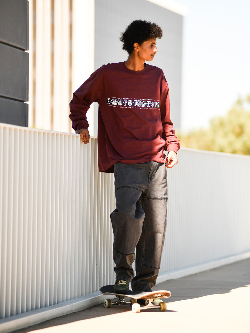T-shirt Skate Vitals Remy - MERLOT