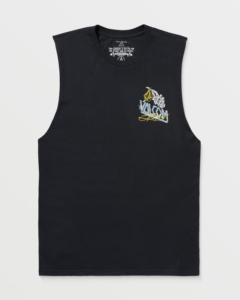T-Shirt Dropped This Sleeveless - Antique Black