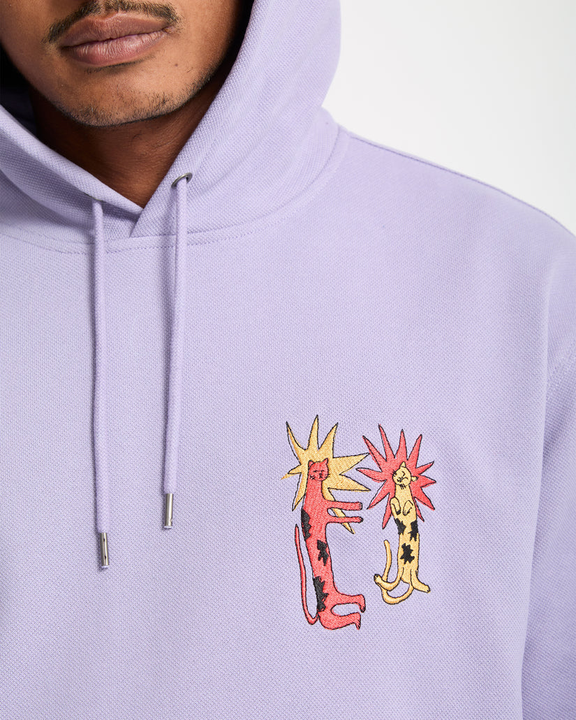Sweat À Capuche Longo Cats - Purple Ash