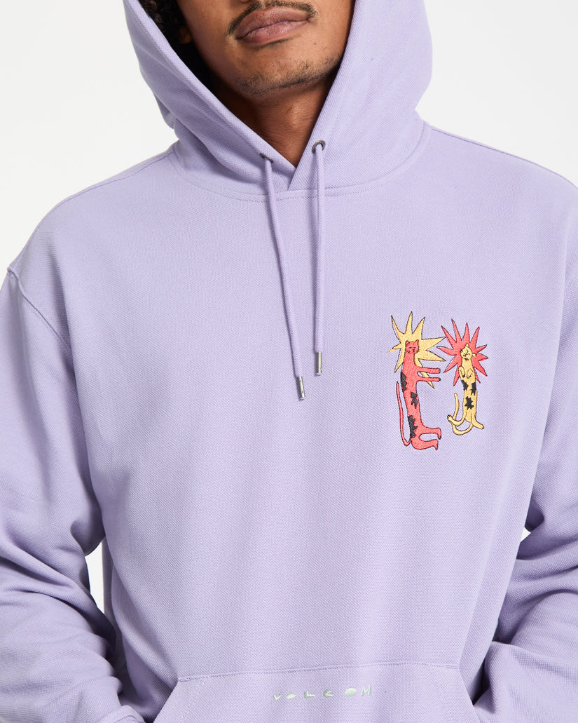 Sweat À Capuche Longo Cats - Purple Ash