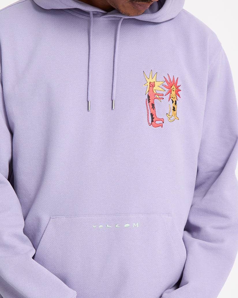 Sweat À Capuche Longo Cats - Purple Ash