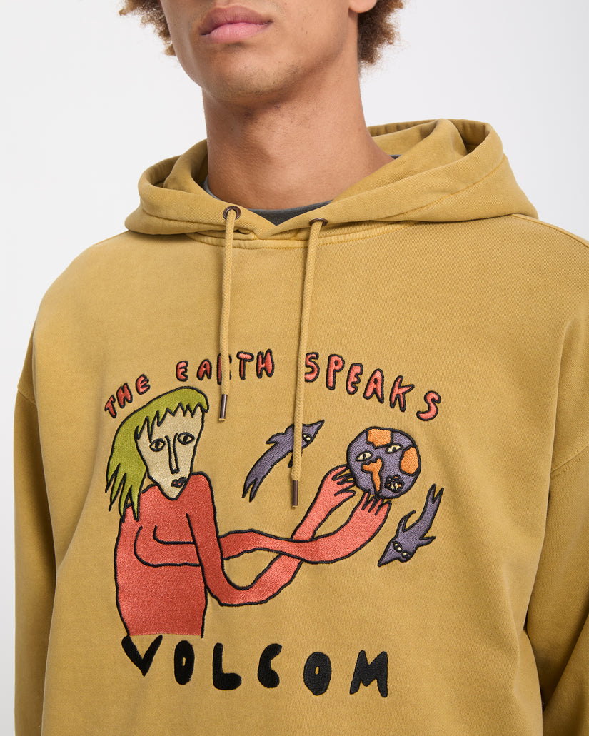 Sweat à capuche Earth Speaks - Mustard