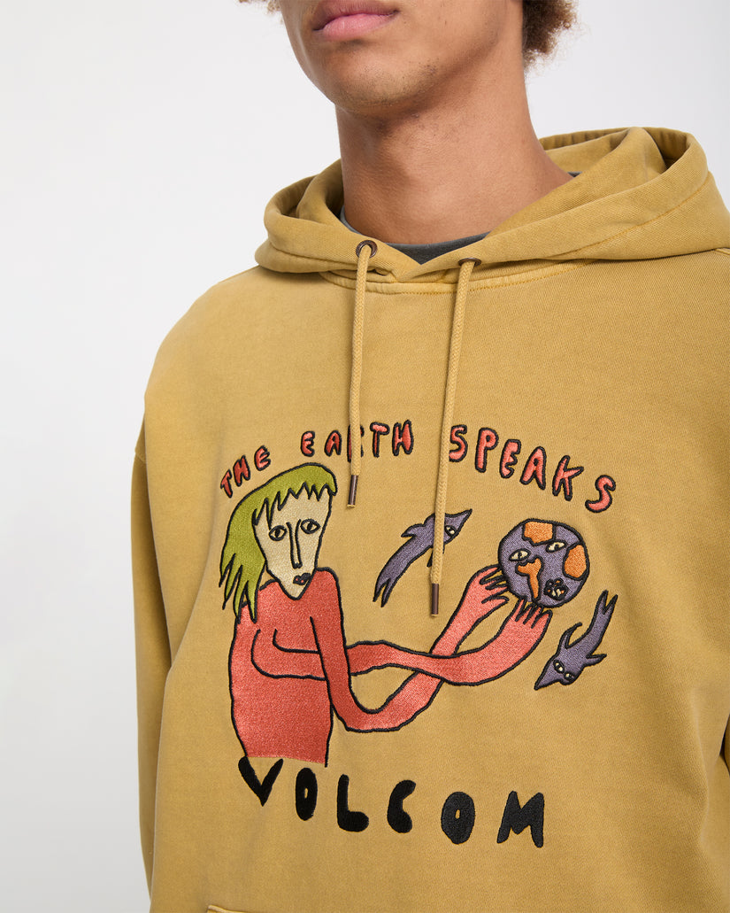 Sweat à capuche Earth Speaks - Mustard