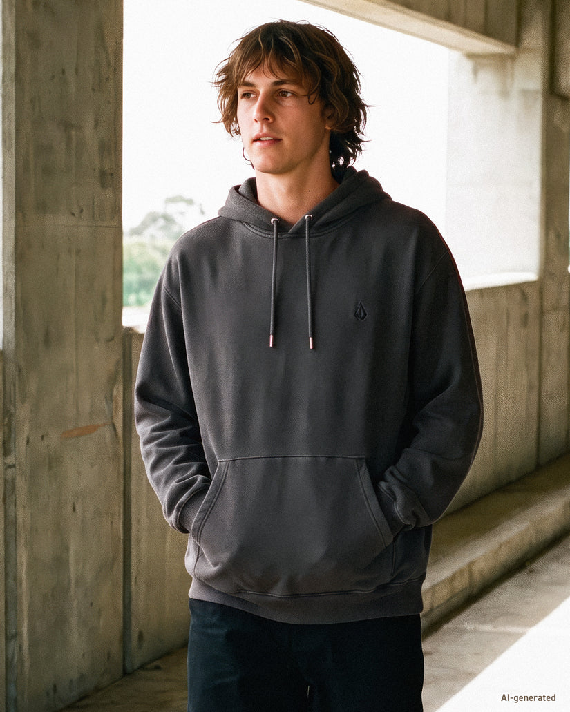 Sweat à capuche Single Stone - Rinsed Black