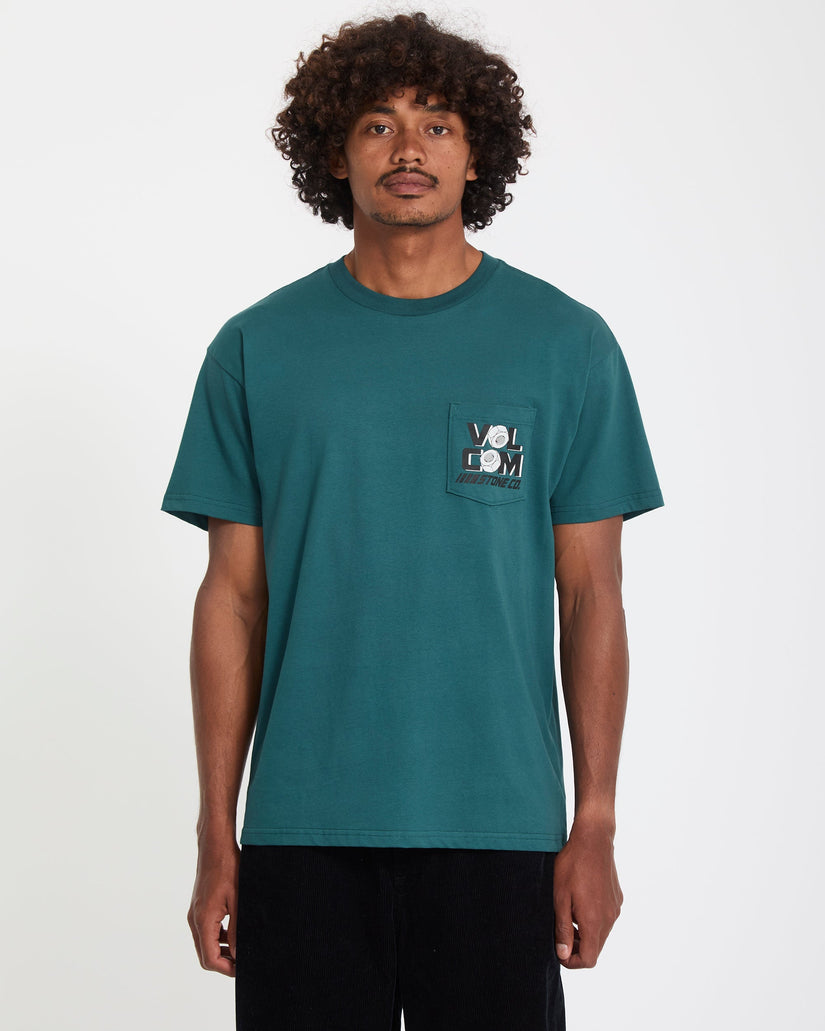 T-shirt Parted Out Pocket - Rifle Green