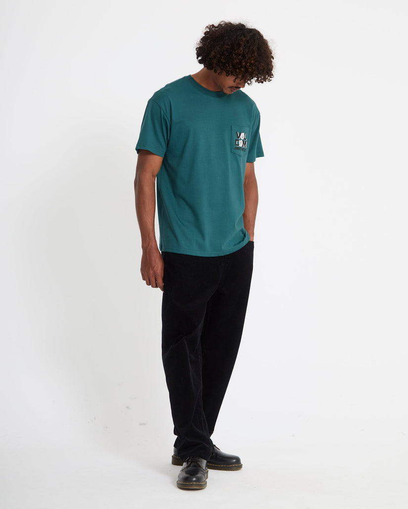 T-shirt Parted Out Pocket - Rifle Green