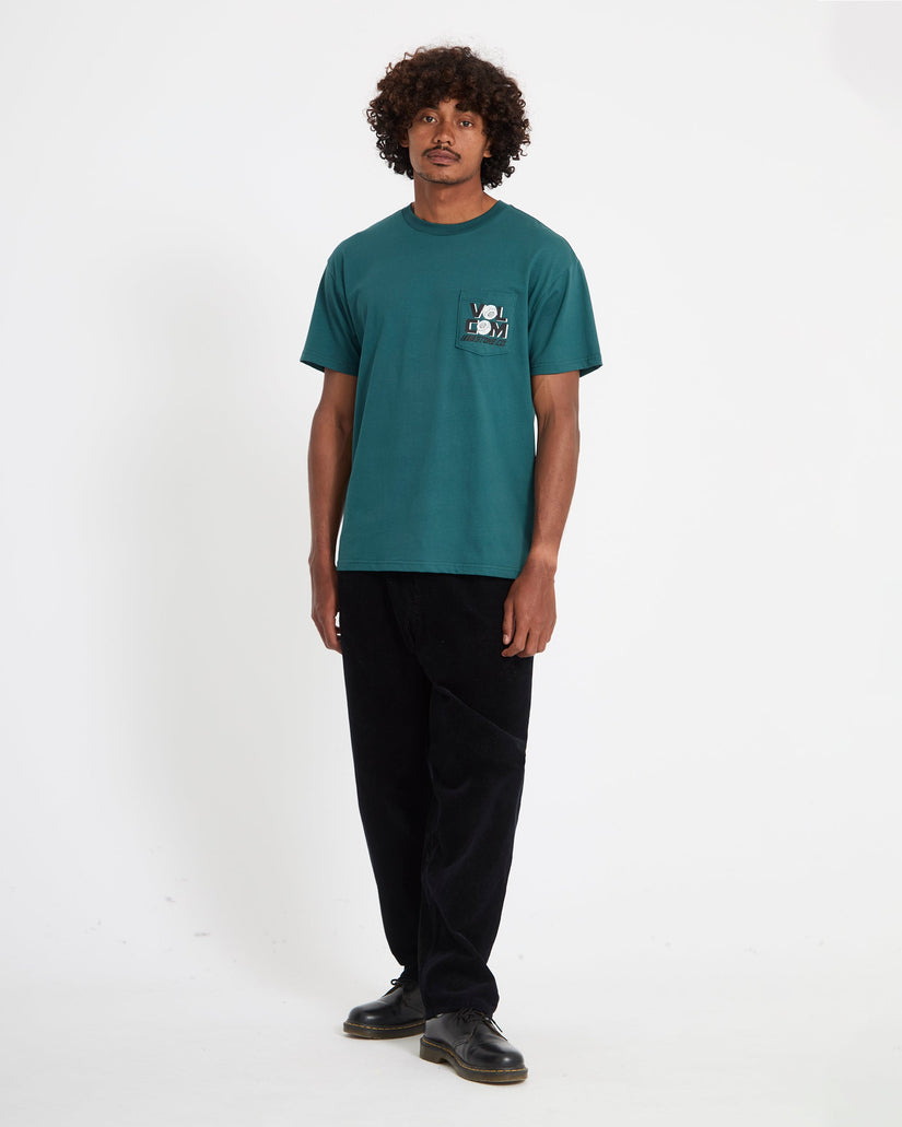 T-shirt Parted Out Pocket - Rifle Green