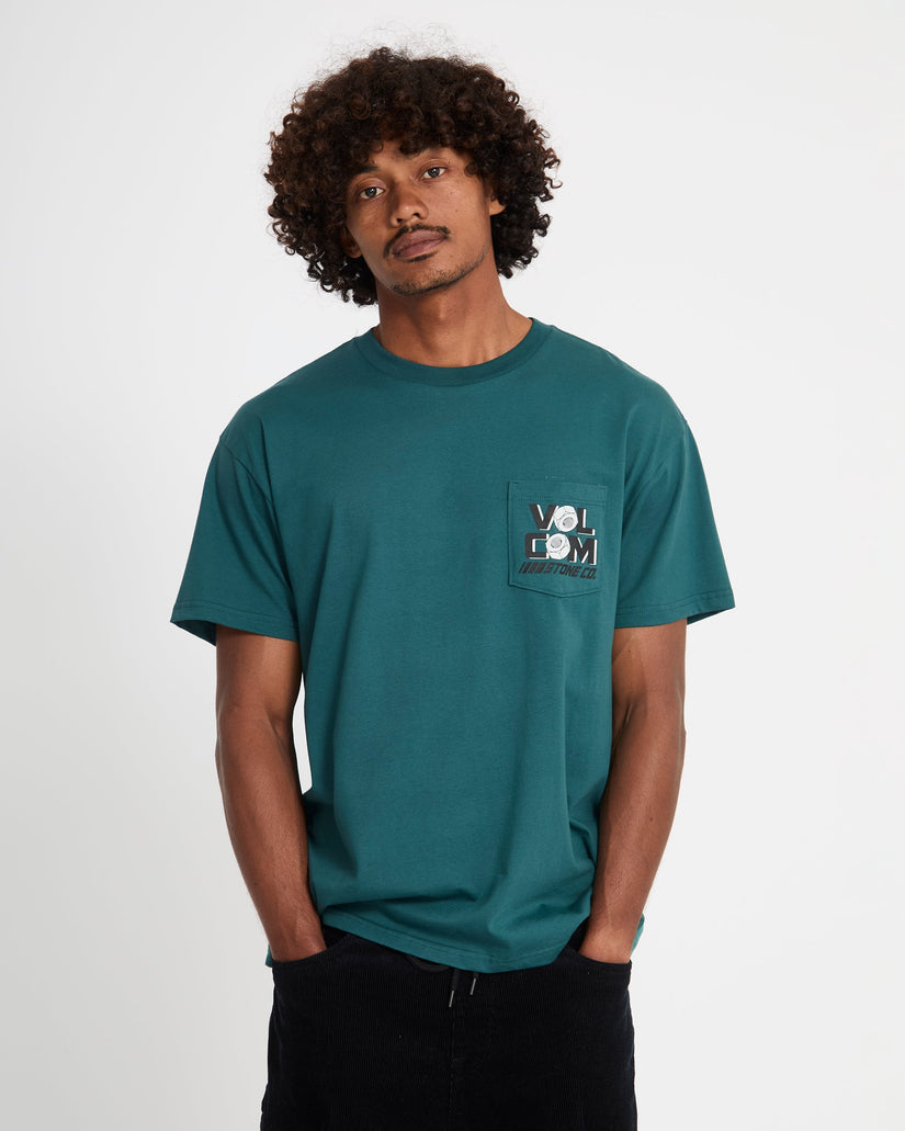 T-shirt Parted Out Pocket - Rifle Green