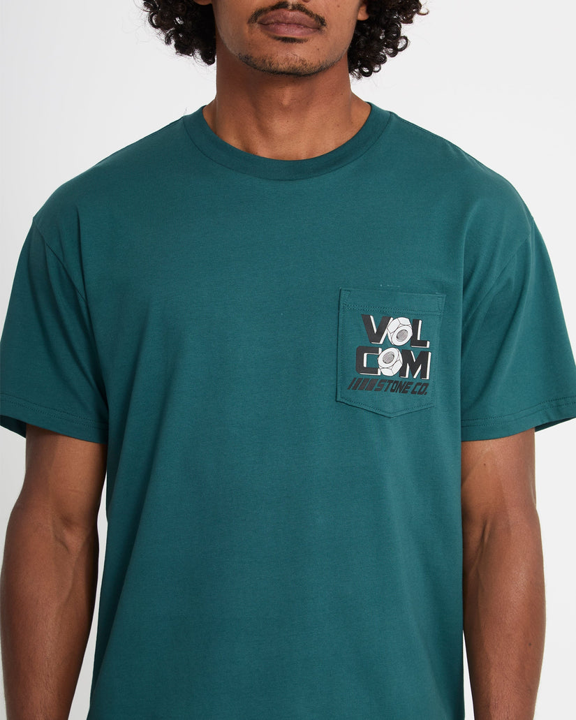 T-shirt Parted Out Pocket - Rifle Green