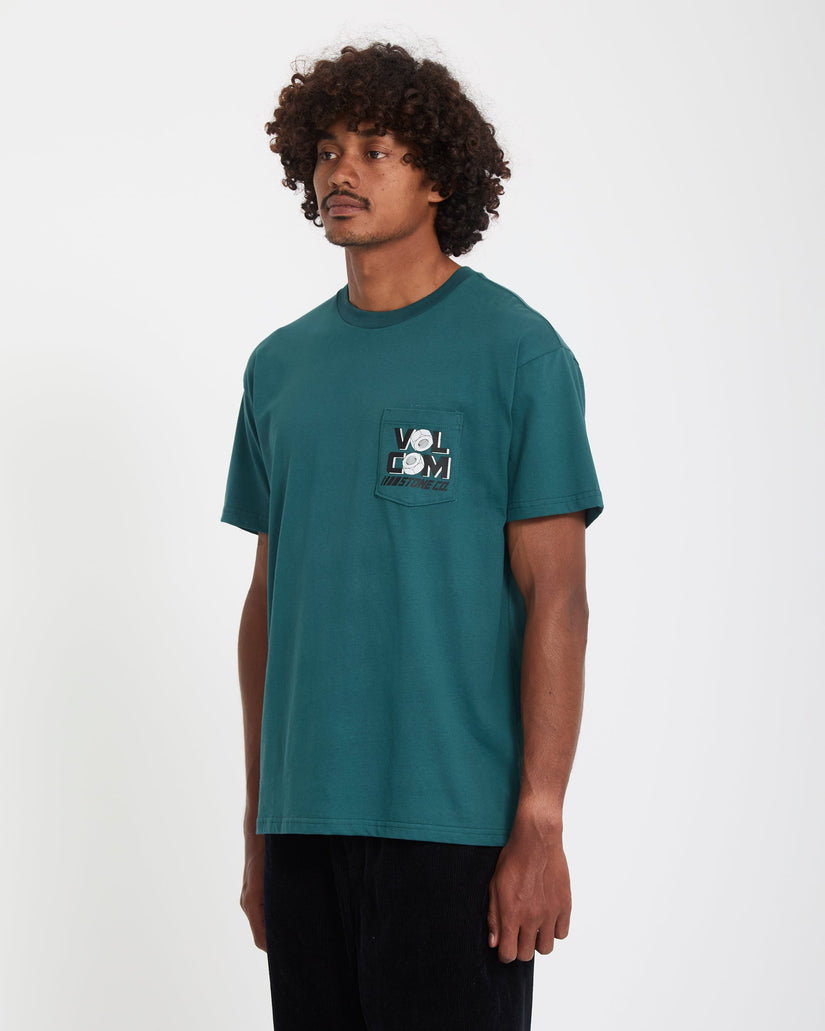 T-shirt Parted Out Pocket - Rifle Green