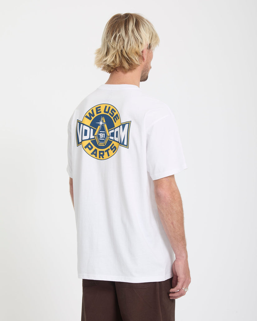 T-shirt Parted Out Pocket - White