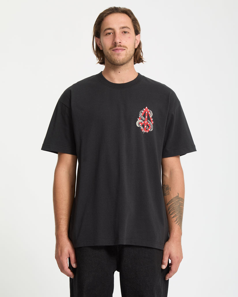 T-Shirt Snake Peace - Black