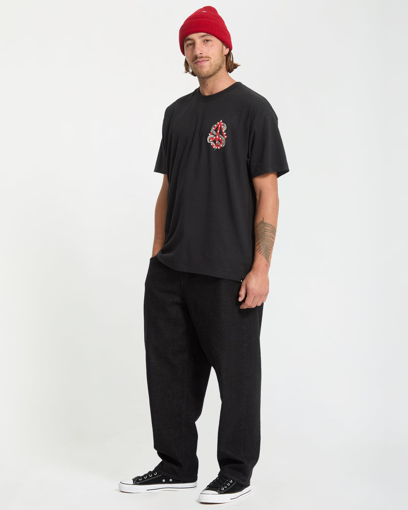 T-Shirt Snake Peace - Black
