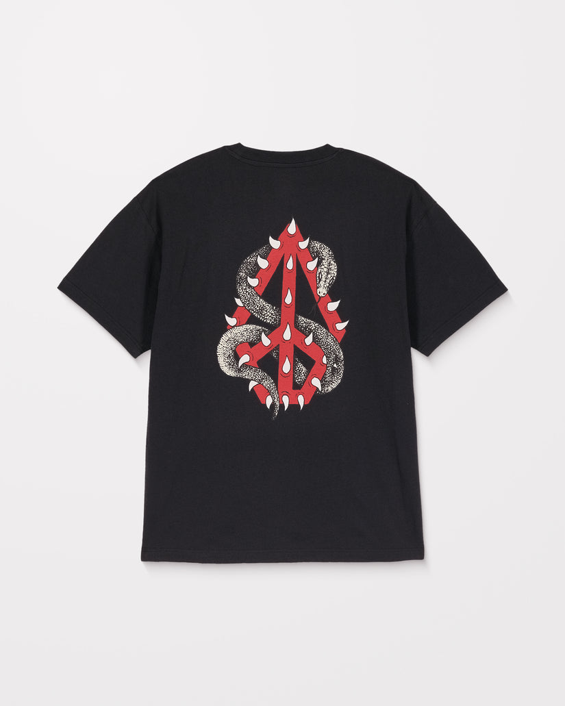 T-Shirt Snake Peace - Black