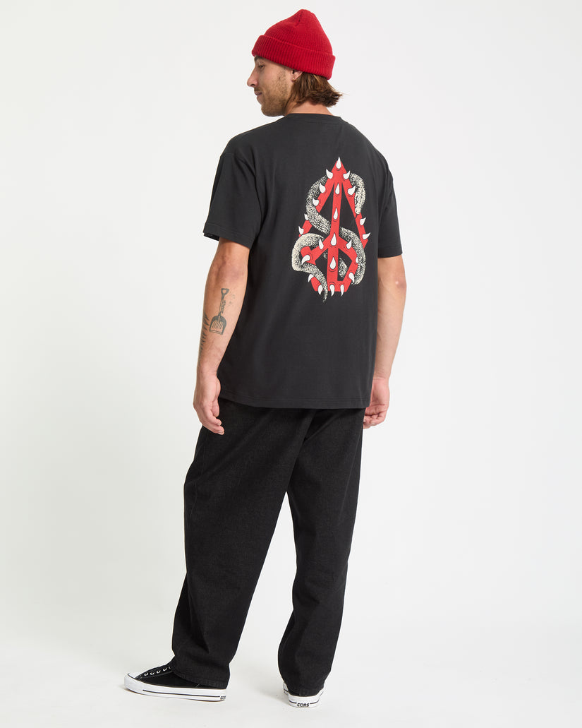 T-Shirt Snake Peace - Black