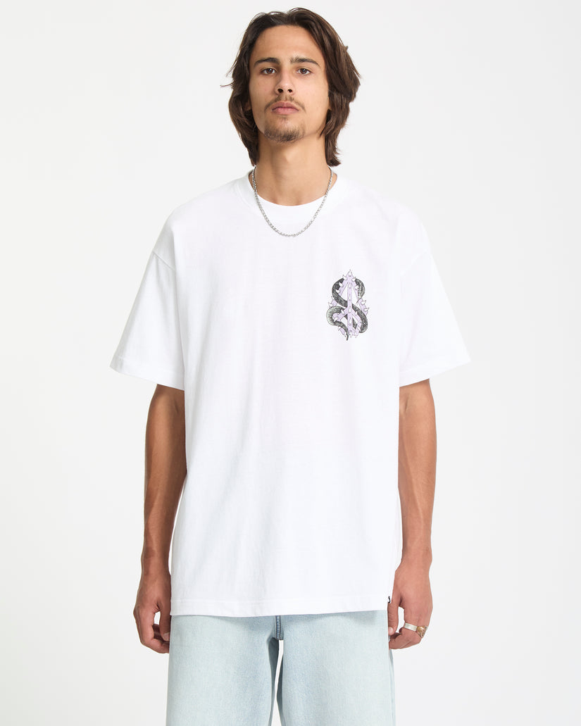 T-Shirt Snake Peace - White