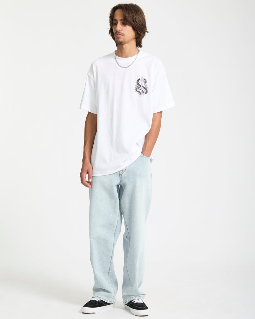 T-Shirt Snake Peace - White