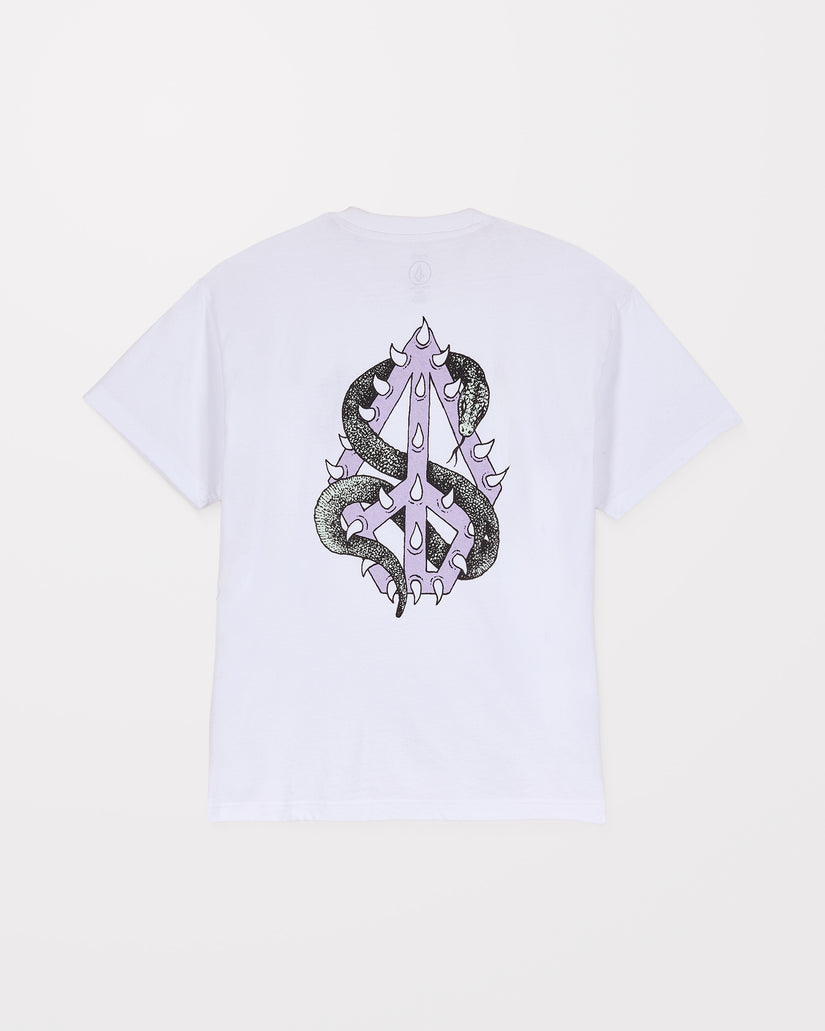 T-Shirt Snake Peace - White
