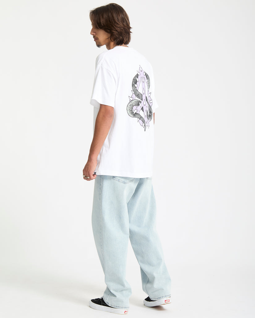 T-Shirt Snake Peace - White