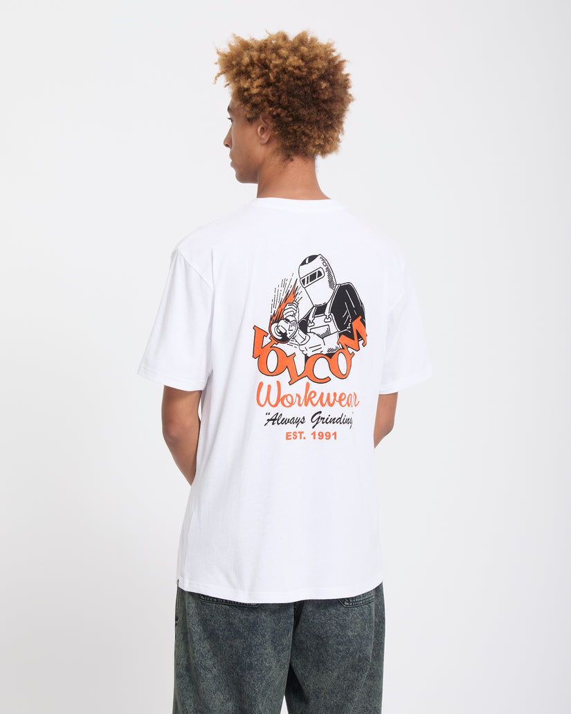 T-shirt Always Grinding - White