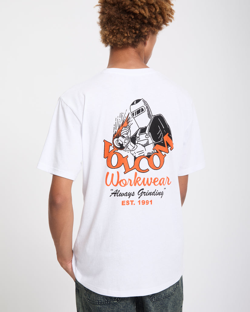 T-shirt Always Grinding - White